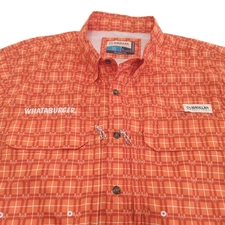 Magellan Outdoors Whataburger Shirt Large Relaxed Fit Button Down Fish Gear EUC