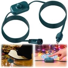 1/2 Inch Power Cord with On/Off Foot Switch,6ft Extension Cord LED Lights Con...