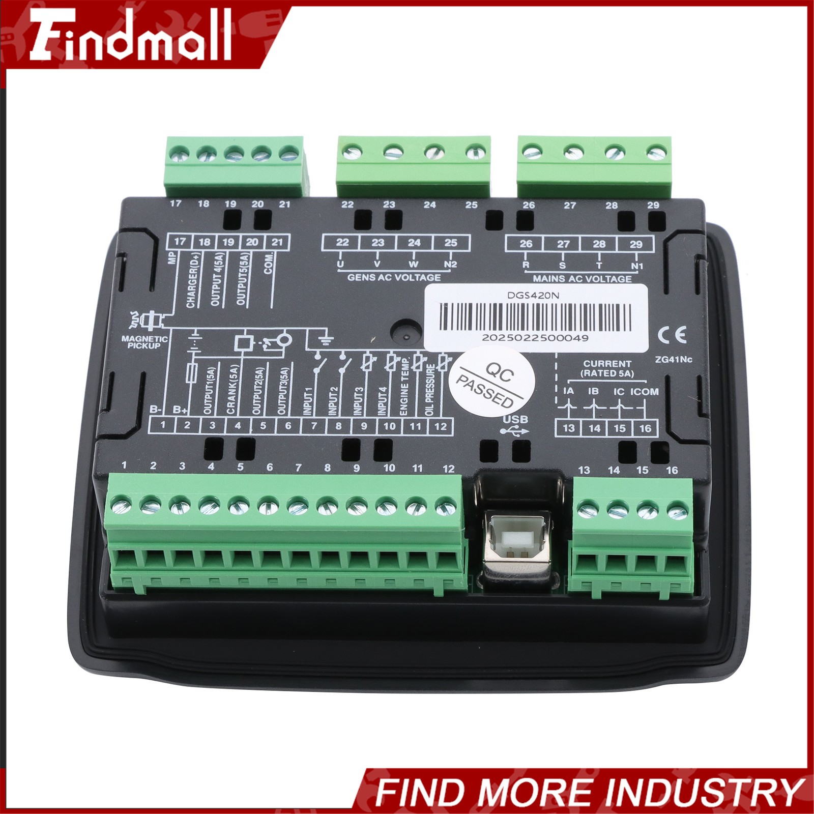 Findmall Auto Control Module Generator Controller Voltage Controller HGM420N