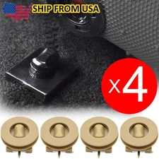 4pcs Floor Mat Clips Car Carpet Fixing Retainer Beige Clamps Grips Holders Auto