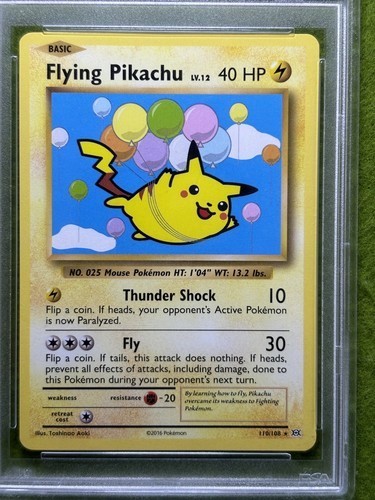 FLYING PIKACHU Pokémon PSA 10 POKEMON TCG CARD Evolutions 2016 Pokémon XY GEM MT view 14