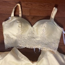 Sherri Hill Women 2 Piece Long Prom Dress Size 10 Yellow Sweetheart Homecoming