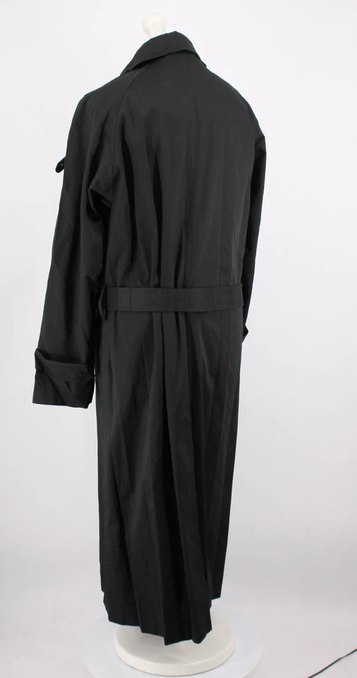 BALENCIAGA WOMENS PLEATED TRENCH COAT DOUBLE-BREASTED XS BLACK RRP £3450 AD - Image 3 of 4