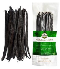 25 Aromatic Tahitian Vanilla Beans for Making Vanilla Extract, Whole Vanilla ...