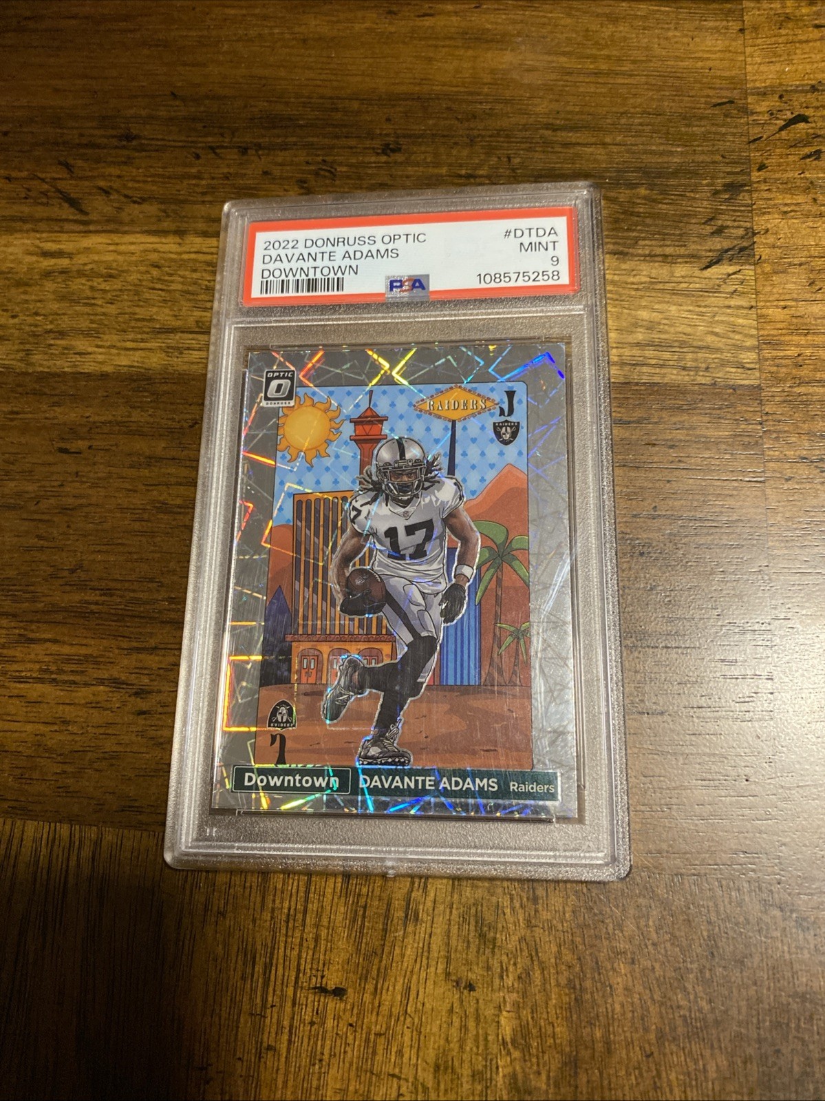 2022 Panini Donruss Optic Downtown Davante Adams PSA 9