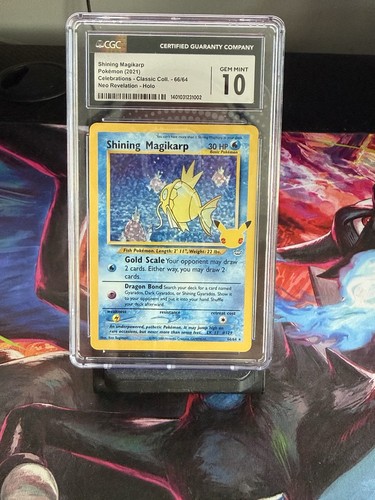 Pokemon CGC 10 Shining Magikarp 66/64 Celebrations Classic Collection Holo EN