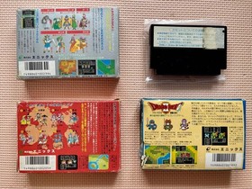 Famicom Dragon Quest I.II.III.IV Box and manual 4-piece set Dragon Quest