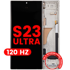 OLED Assembly W/Frame For Galaxy S23 Ultra US International 120Hz Cream