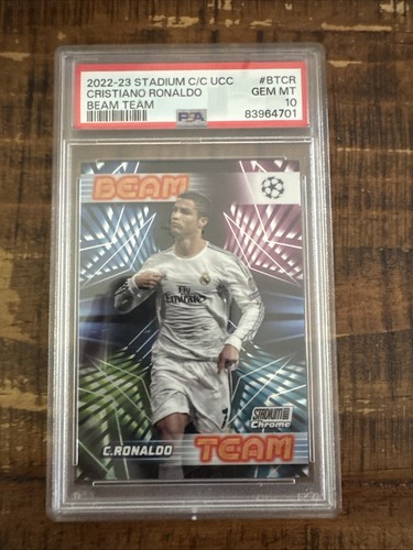 2022-23 Topps Stadium Club Chrome UEFA Cristiano Ronaldo Beam Team #BT-CR PSA 10