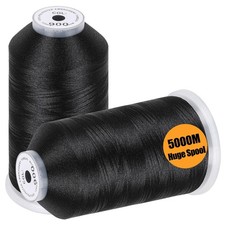 New brothread - 2 Huge Spools 5000M Each Polyester Embroidery Machine Thread ...