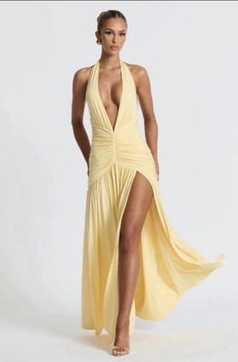 Virales Kleid von BABYBOO MELANIA MAXI DRESS - LEMON In Größe. Gr. L