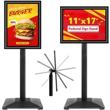 VAIIGO 11x17 Pedestal Sign Holder Stand Adjustable Floor Display Heavy Base