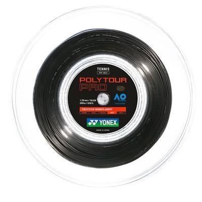 Yonex Tennissaite Polytour Pro 1.25 auf Spule 200m Schwarz