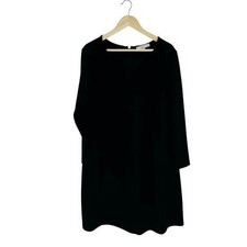 CLEARANCE LOFT Plus Black Long Sleeve V-Neck Dress Elegant Wardrobe Size 18