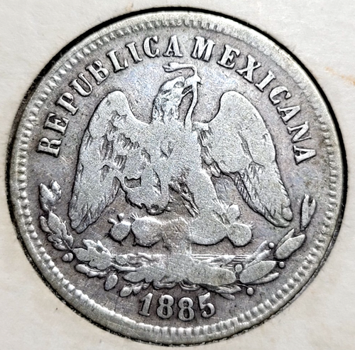 1885 Mexico Guanajuato Go R. 25 Centavos 902.7 Silver Scale Km# 406.4 - Picture 4 of 4