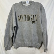 Vintage University of Michigan Wolverines Sweatshirt U of M USA Made L Crewneck
