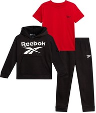 Baby Boys Pants Set - 3 Piece T-Shirt, Pullover Hoodie  Jogger Pants Set - F...