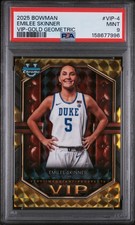 2025 BOWMAN EMILEE SKINNER #VIP-4 VIP GOLD GEOMETRIC REFRACTOR 40/50 DUKE PSA 9