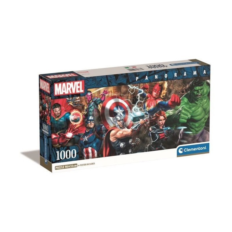 Marvel Avengers Clementoni puzzle compact 1000 pieces finition mate