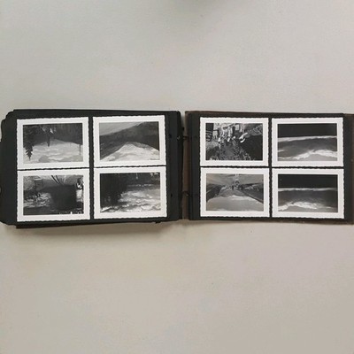 VTG Black & White Photographs Album Collection + Postcards 1936 Travelog Wyoming