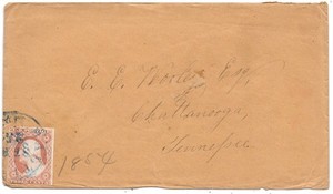 1854 - Baltimore, Maryland - Cover with Nice Scott #11