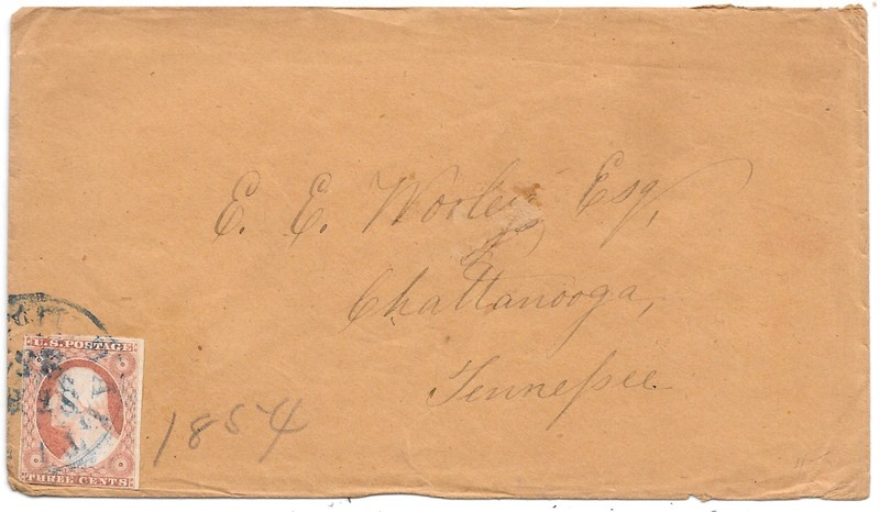1854 - Baltimore, Maryland - Cover with Nice Scott #11
