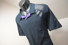 Nike Golf Sport Polo Dri Fit Cotton Poly Blend Black Short Sleeve Mens Sz XL