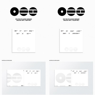 BTS 5th Album [ARIRANG] Deluxe Vinyl B&W Ver LP+Book+P.Card+Poster