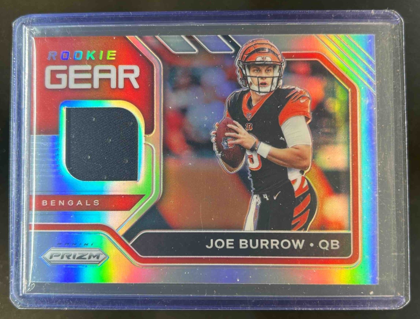 2020 Prizm Joe Burrow Rookie Gear Jersey Rookie RC #1 Bengals