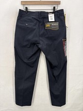 Image of Lee Chino Pants Mens 32x30 Navy Total Freedom Relaxed Fit Wrinkle Resistant NWT