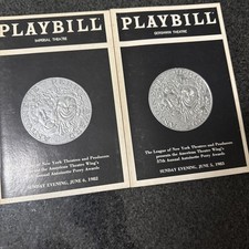 Lot Of Two 1982,  1983 Tony Awards Playbill - Official Ceremony Programs