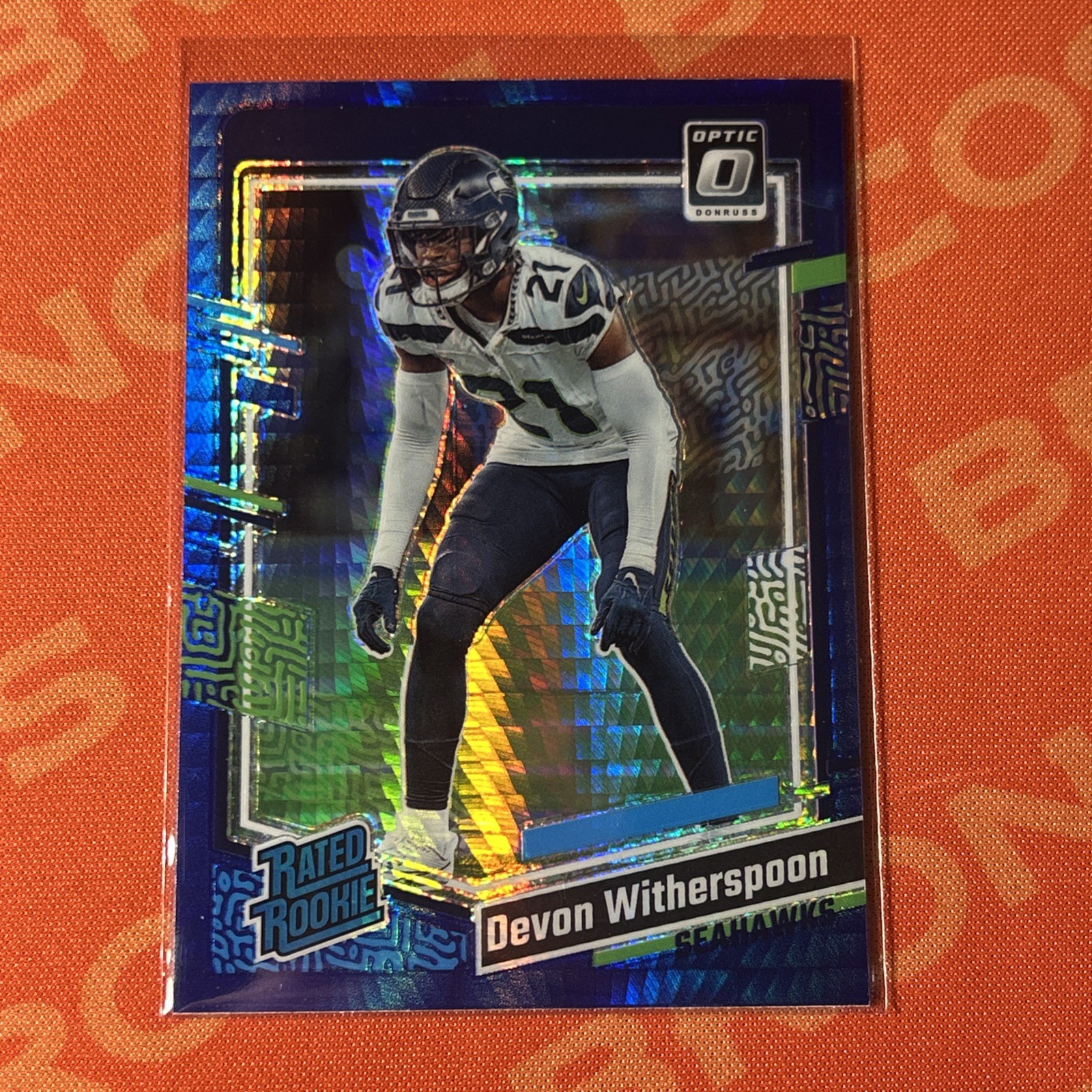 2023 Panini Donruss Optic - Rated Rookie Devon Witherspoon #292 Blue Hyper  (RC)