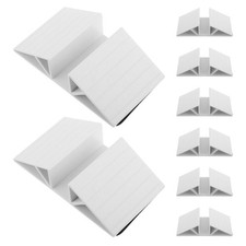 8Pcs Reusable ABS Triangle Fence Support Feet for Child Gate Stability White