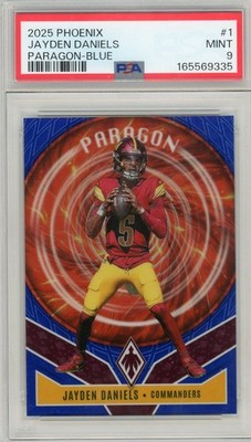 2025 Panini Phoenix Jayden Daniels #1 Paragon Blue 171/199 PSA 9 !