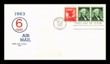 Dr Jim Stamps 6c Air Mail Bald Eagle First Day Issue KJM Cachet Cover