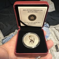 2012 Canada 25C Prehistoric Creatures Pachyrhinosaurus Lakustai GLOW IN THE DARK