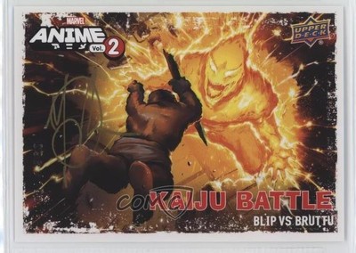 2023 Upper Deck Marvel Anime Vol 2 Kaiju Battles Artist /100 #KB-01 Auto 15m3