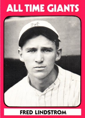 1980 TCMA All Time New York Giants (Black Backs) #0011 Fred Lindstrom