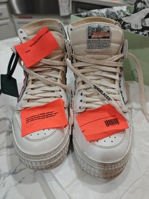 Off-White Off-Court 3.0 High White Leather Fuchsia Women Size 7.5US / 38EU