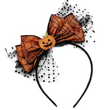 Pumpkin Headbands for Women Girls, Halloween Headband Cute Spider Web Bow Hal...