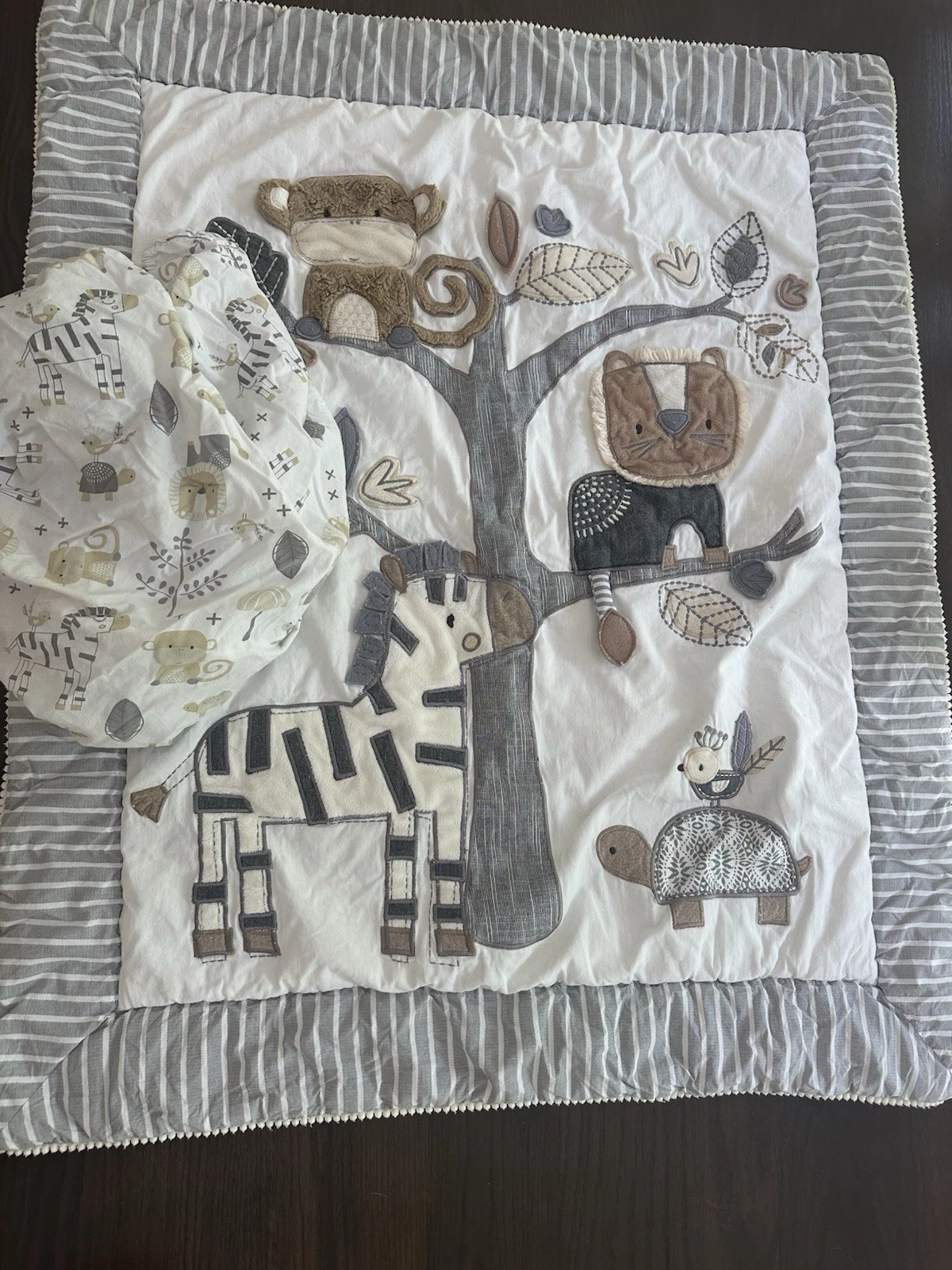 Levtex Baby Kenya 2 Piece Safari Jungle Crib Bedding Set Lion Giraffe Monkey