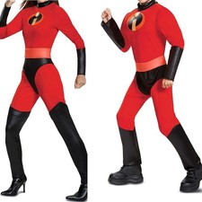 Adult Incredibles Cosplay Fancy Dress Costume party Bodysuit Dress Up Halloween~