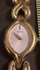 Vintage Woman’s Gold Tear Drop Seiko Watch Pink Dial 4N00-6789