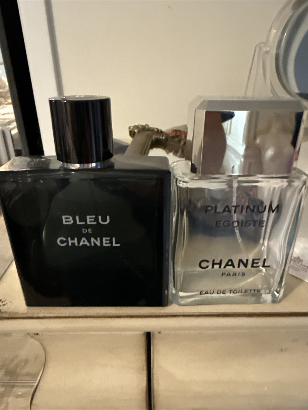 Vintage Empty Chanel Cologne Bottles for Men