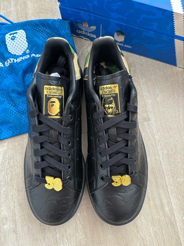 Size UK 5.5 Adidas x Bape Stan Smith 30th Anniversary Black - Brand New 📦 - Picture 3 of 6