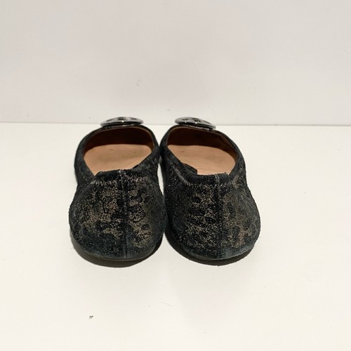Tory Burch Luisa Damen-Ballerinas Anthrazit Metallic Leopardenmuster - Bild 8 von 10