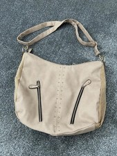 New Look Cream Handbag bag With Gold Stud Details Large Compartment