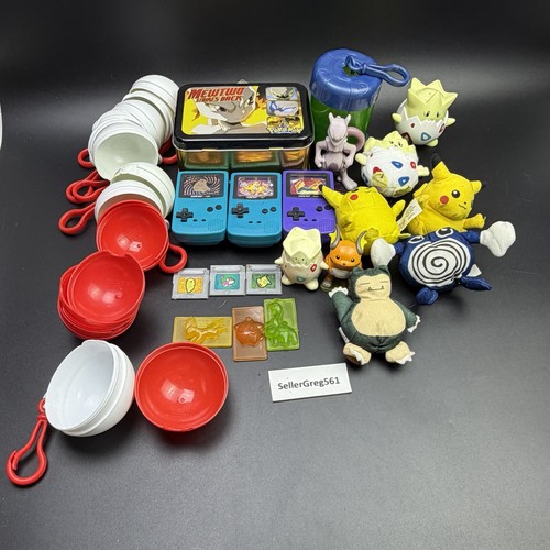 Vintage Pokemon Burger King Nintendo Toy Lot Plush Keychains Mewtwo Gameboy