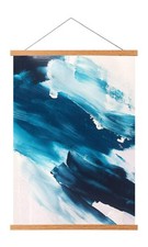 FALAMON Magnetic Poster Hanger Frame, 20x20 20x24 20L" x 0.7W", Teak Wood