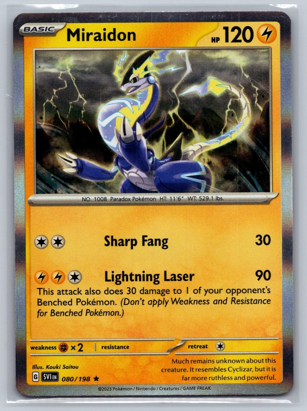 Miraidon 80/198 Rare Deck Exclusives Pokemon Card Near Mint